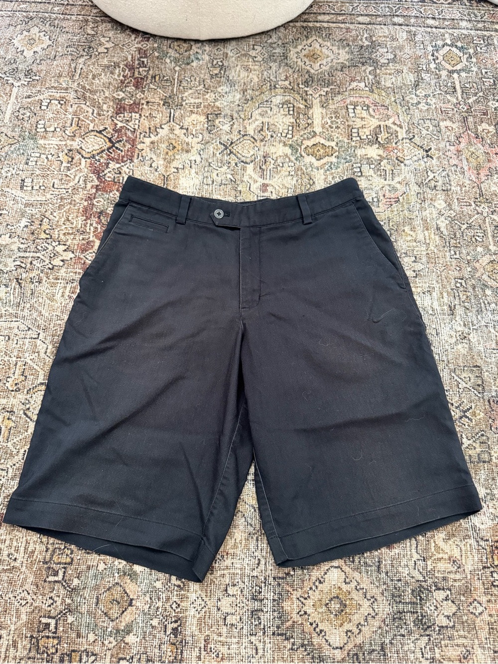 Nike Men's Black Flat-Front Chino Shorts